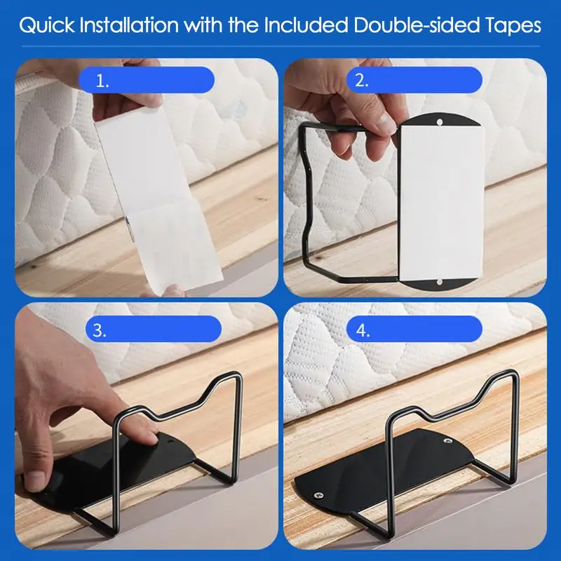 Bed Frame Mattress Slide Stopper Iron Nonslip Mattress Gripper Gaskets Easy To Install Mattress Stabilizer household accessories image 4