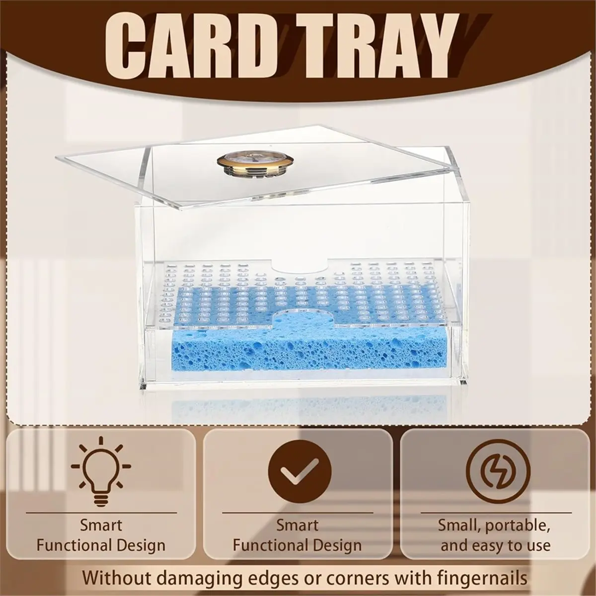 

2026 NEW Card Flattening Kit Trading Card Flattening Tool Accessory Kit for Fix Bent Cards Flatten Lifted Edges (Acrylic)