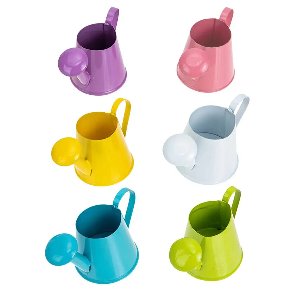 

6pcs Mini Watering Can Small Iron Plant Watering Device Kids Flower Vase Cans Home Decor Mini House Sprinkler Pot Gardening