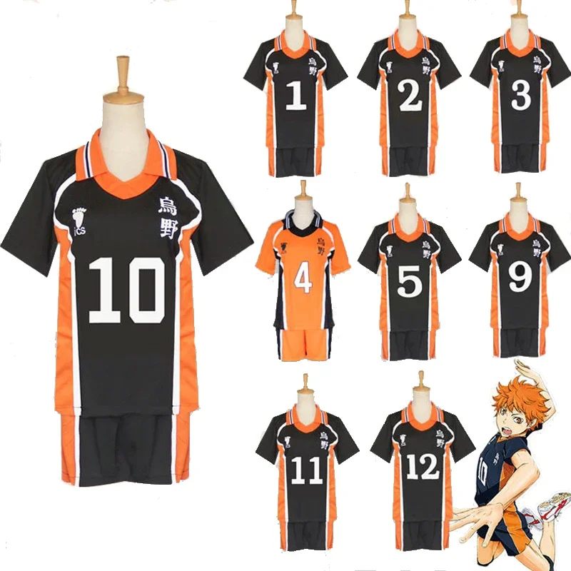 Haikyu!! Przebranie na karnawał klub siatkarski Haikyuu kararuno Koukou Hinata Shoyo koszulki sportowe Kageyama Tobio