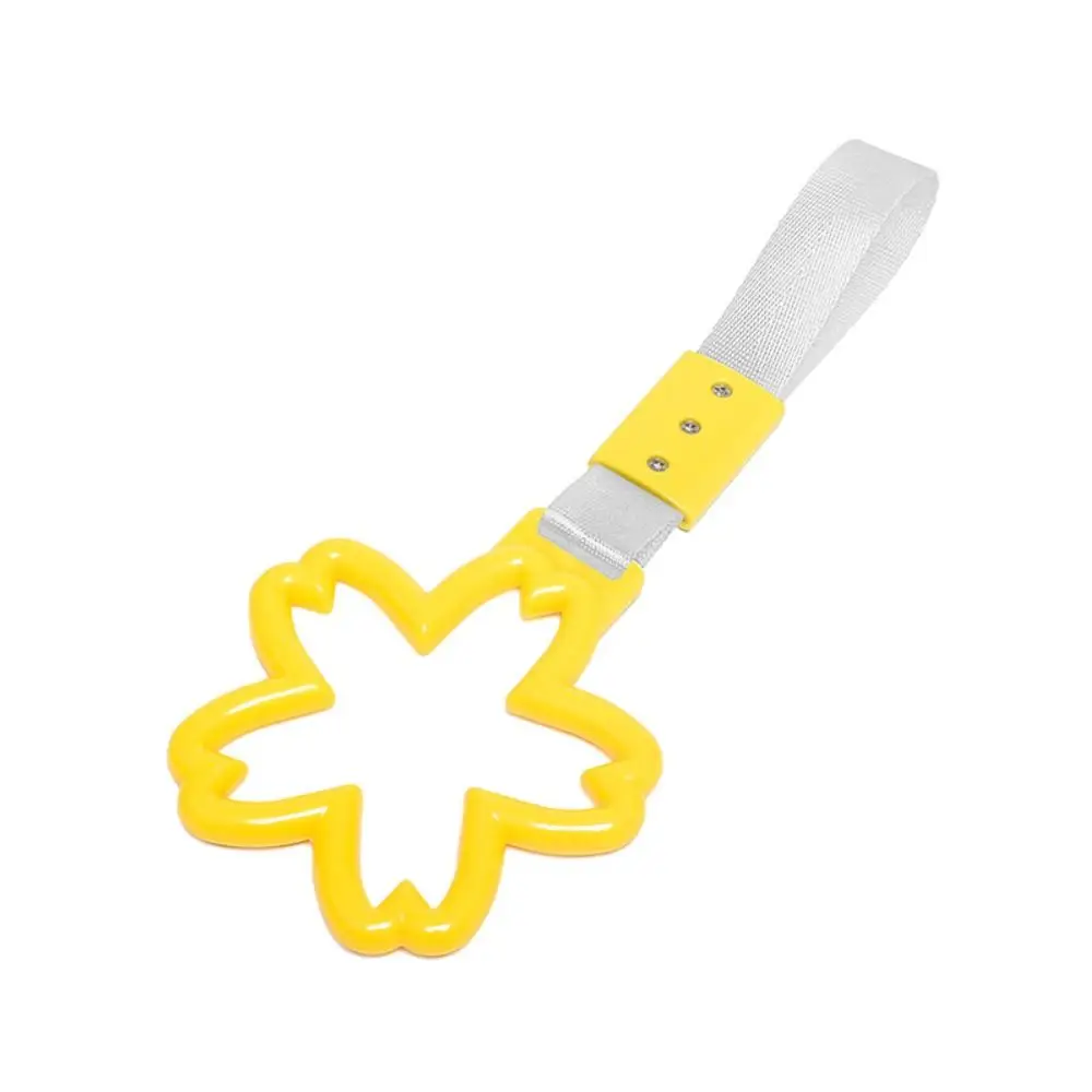 Cherry Blossom Car Handle Straps Pendant Warning Warning Hanging Ring Plastic Silver/Black Strap Car Crash Warning Strap