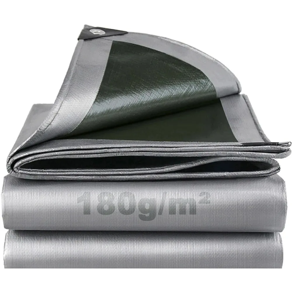 

Tarpaulin Waterproof Fabric Tarpaulin 180 g/m² PE Tarpaulin UV Resistant Weatherproof Shade Sails for Garden Furniture Pool Wood