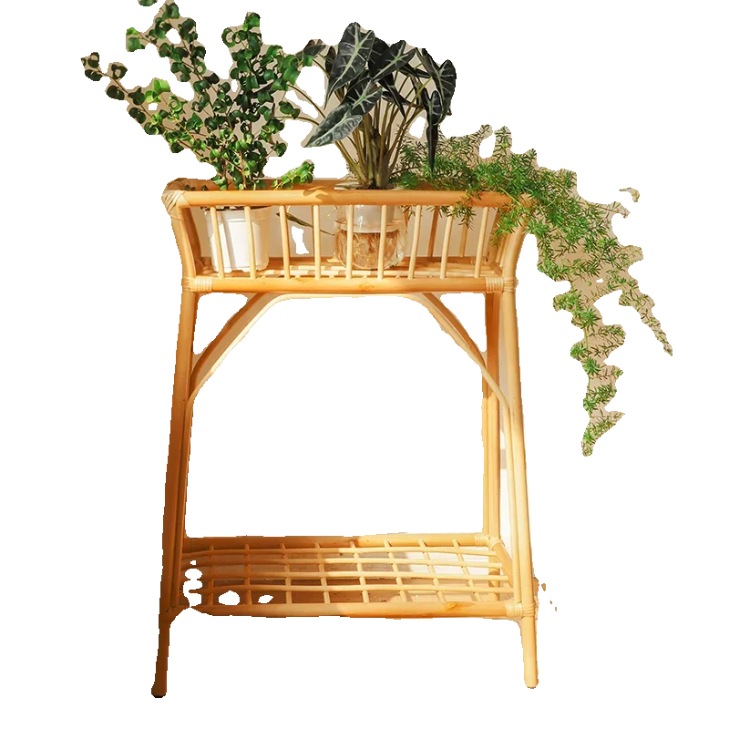 Multi-layer solid wood flower rack, living room floor-to-ceiling balcony decorative shelf, succulent dill plant flower pot rack