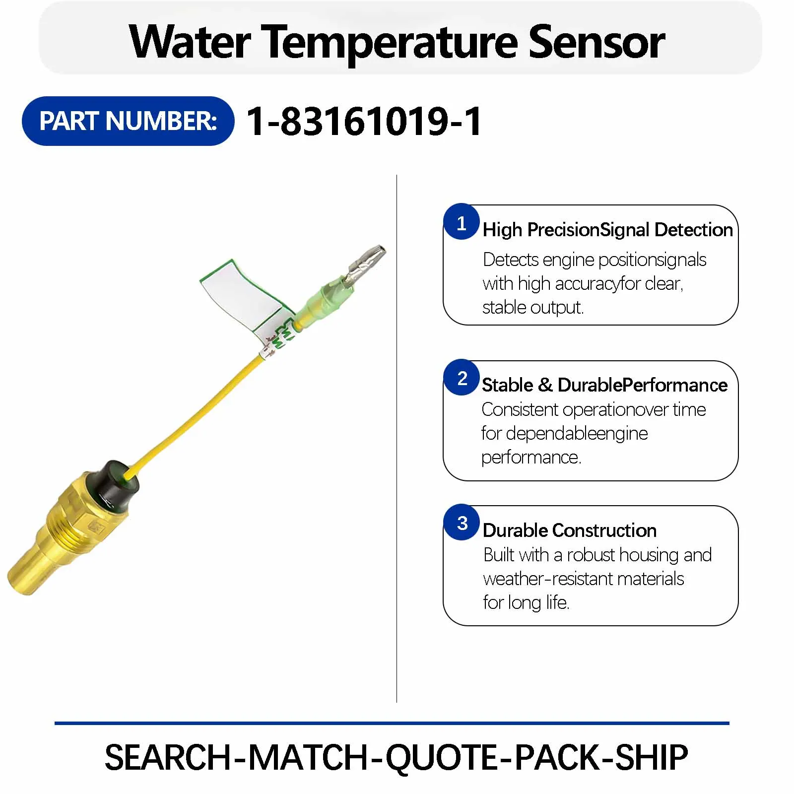 KZ000066 Water Temperature Sensor For Komatsu EX200-2 EX200-3 6BD1 Excavators