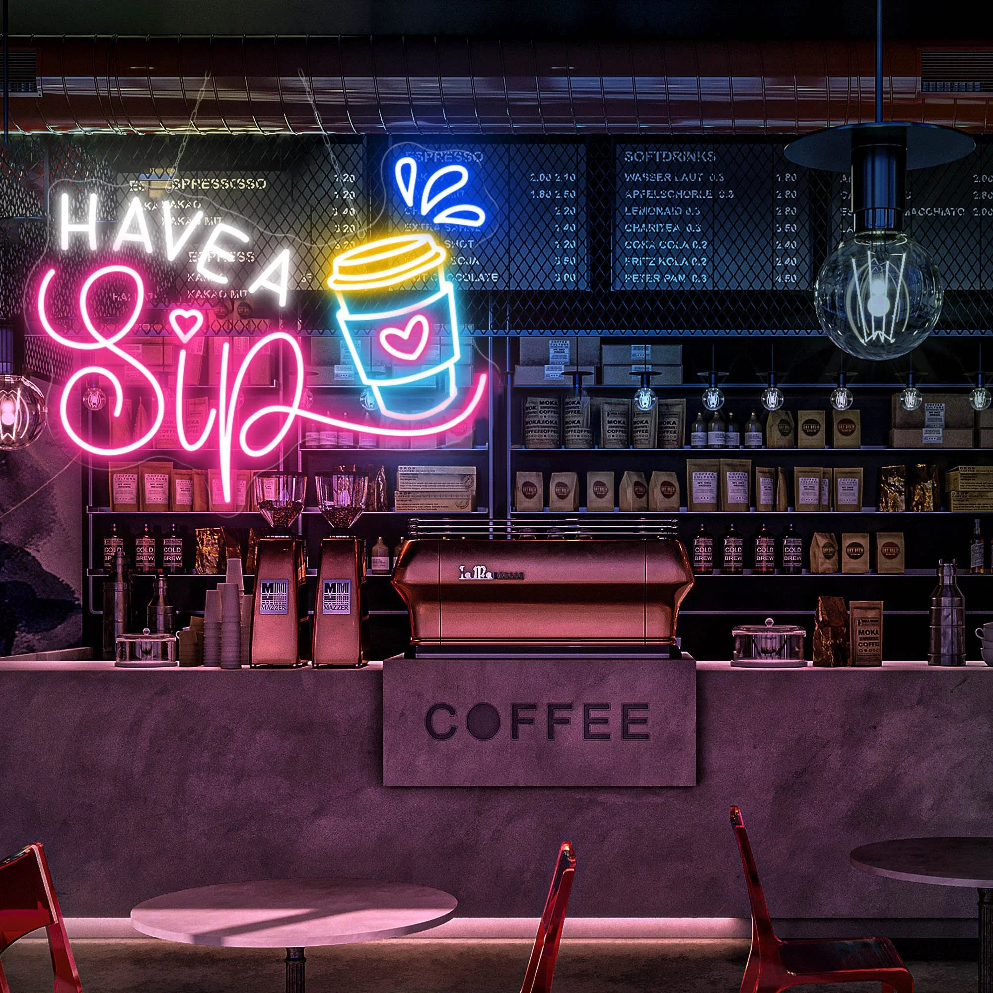 Have A Sip LED Neon Sign Custom for Coffee Shop Bubble Tea Wall Decor Neon Light Sign Home Bar Club Decoration Night Lights