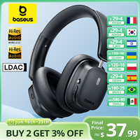 Baseus ANC Wireless Headphone Hi-Res LDAC Headset Bluetooth 5.4 BISA Pro Spatial Audio 50mm Driver Overhead Earphone Bowie 30Max