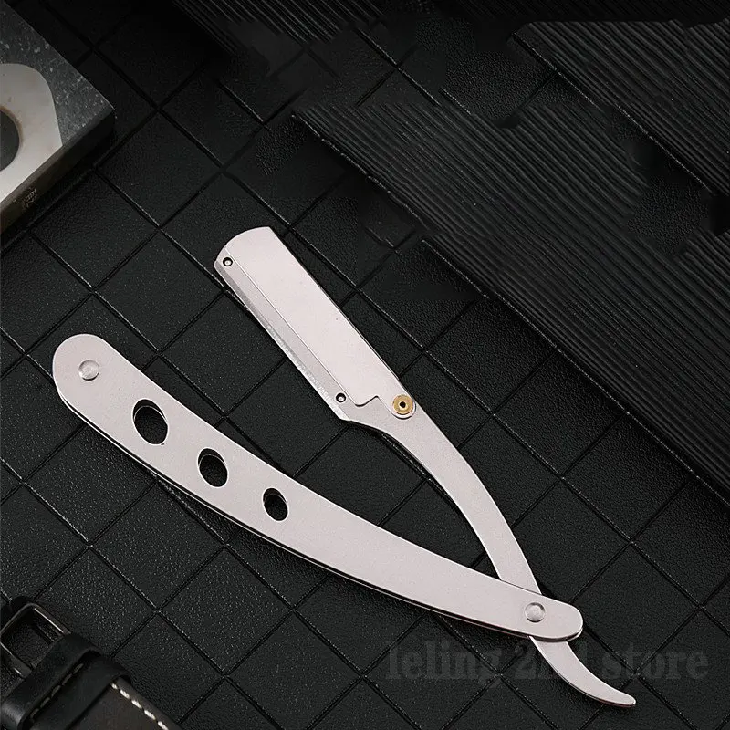 1 szt. Kolorowa profesjonalna golarka ręczna prosta krawędź ostra maszynka do golenia ze stali nierdzewnej składana maszynka do golenia brody