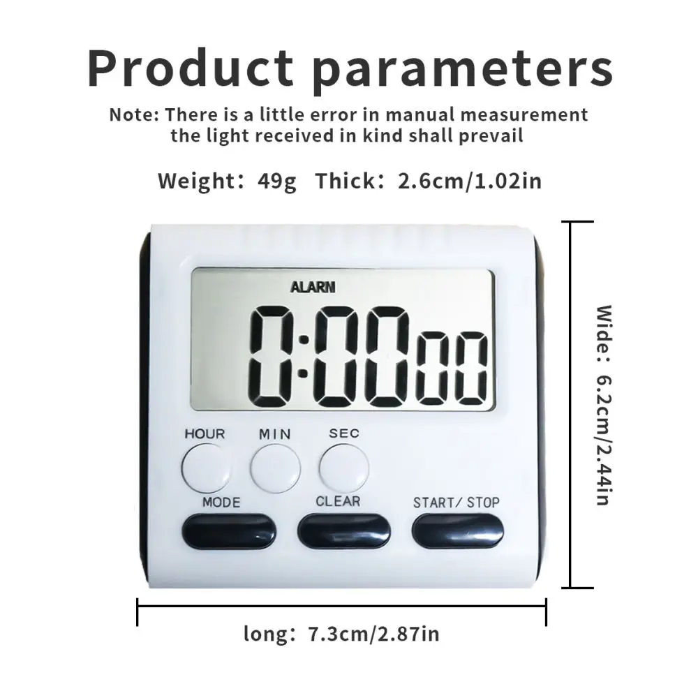 Simple Electronic Timer Digital Countdown For Task Management Study Cooking Office Classroom Efficient Lightweight Desk Gadget