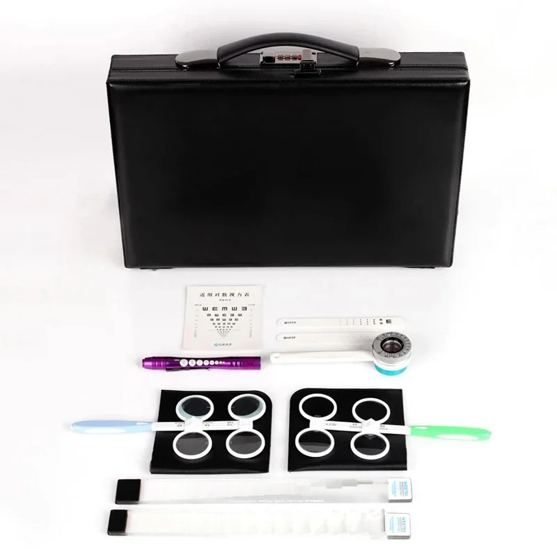 Professional lens case Ophthalmic Equipment Optical Portable Optometry Box For Eye Test set