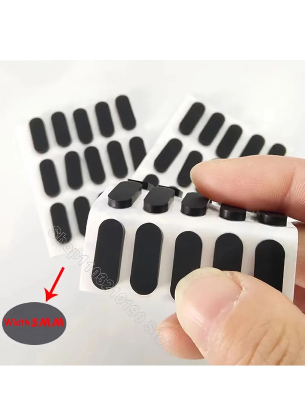 

10Pcs Anti-slip Self Adhesive Silicone Rubber Oval Mat Cabinet Equipment Furniture Feet Pads For Keyboard Base Floor Protectors