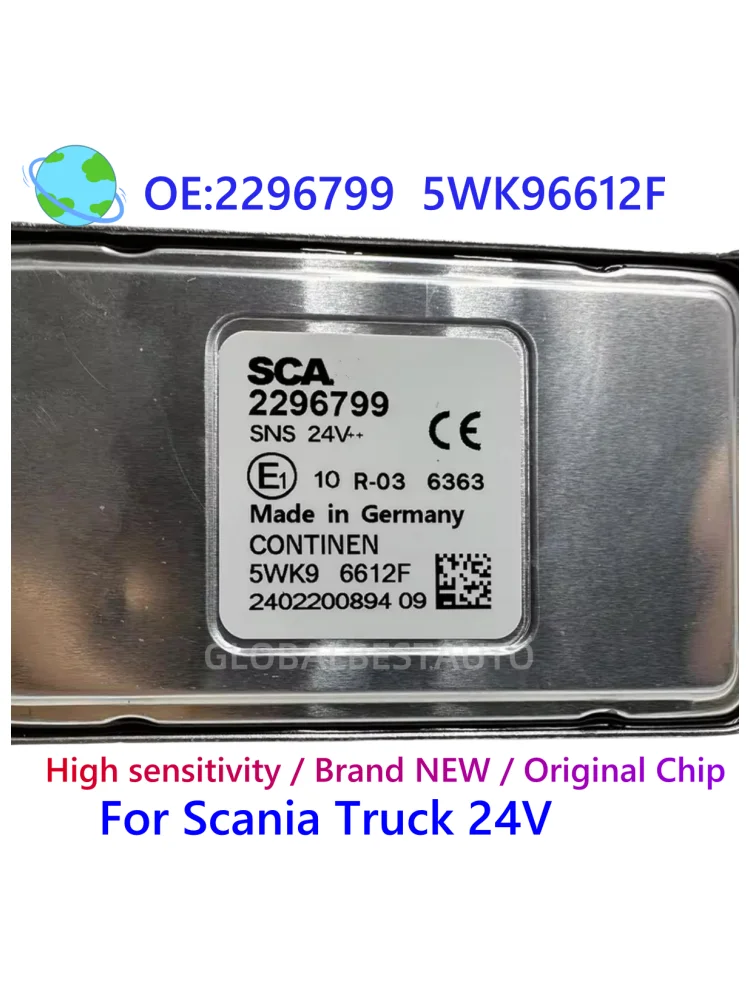 Chips de Alta Qualidade para Sensor de Oxigênio NGK Probe 2296799 5WK96612F 5WK96612D Sensor NOX para Caminhão Scania 2020691 1872080 2247379