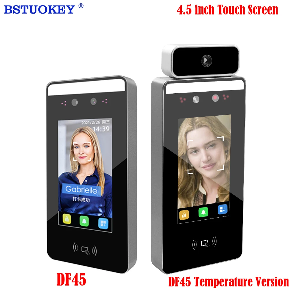 

4.5 inch RFID Card Waterproof Touch Screen Face Recognition Dynamic USB Fingerprint Employee Time Attendance Access Control