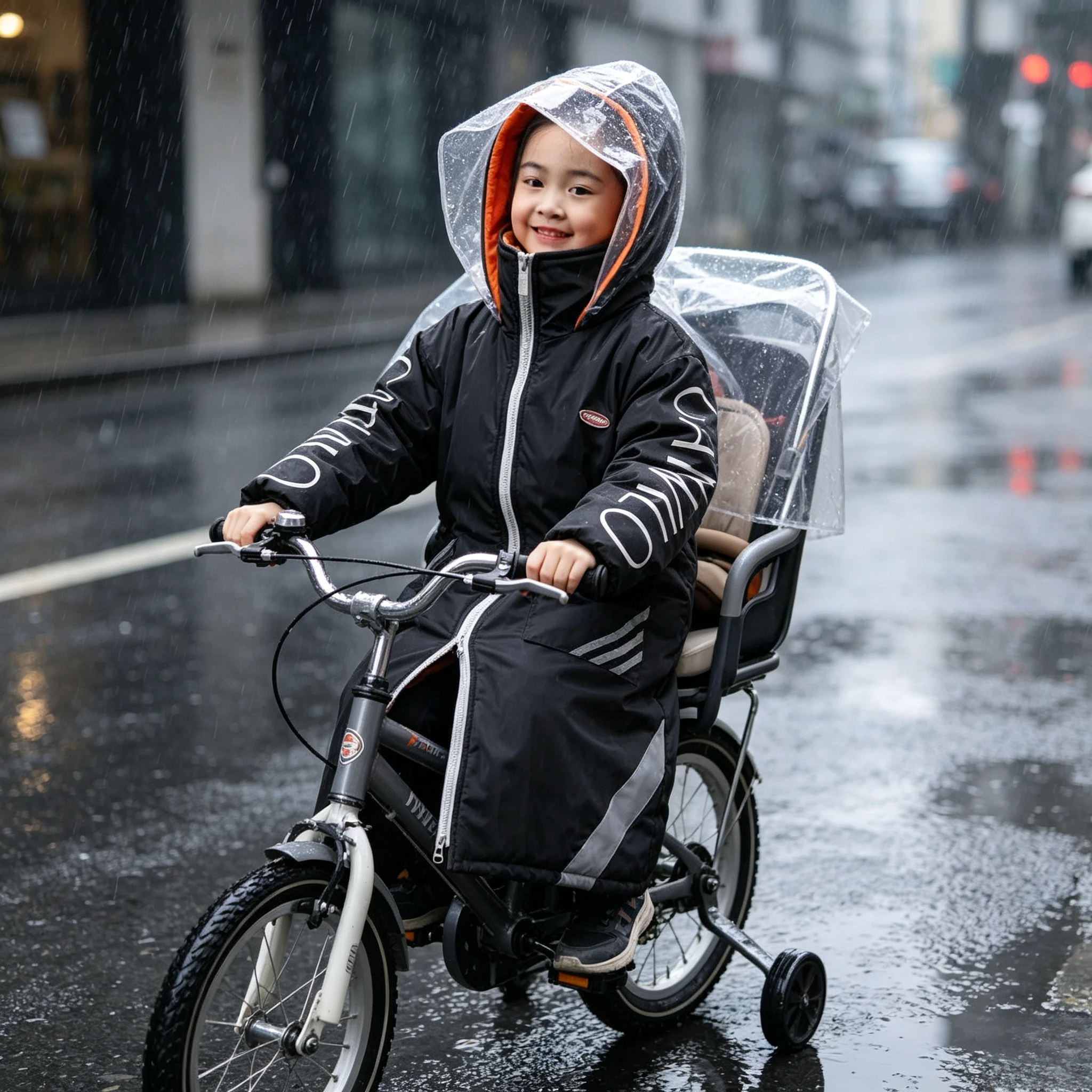 Electric‑Motorcycle Rear‑Seat Kids Windshield Quilt, Winter Fleece Thickened Parent‑Child Wind Block Cover, Waterproof Cold
