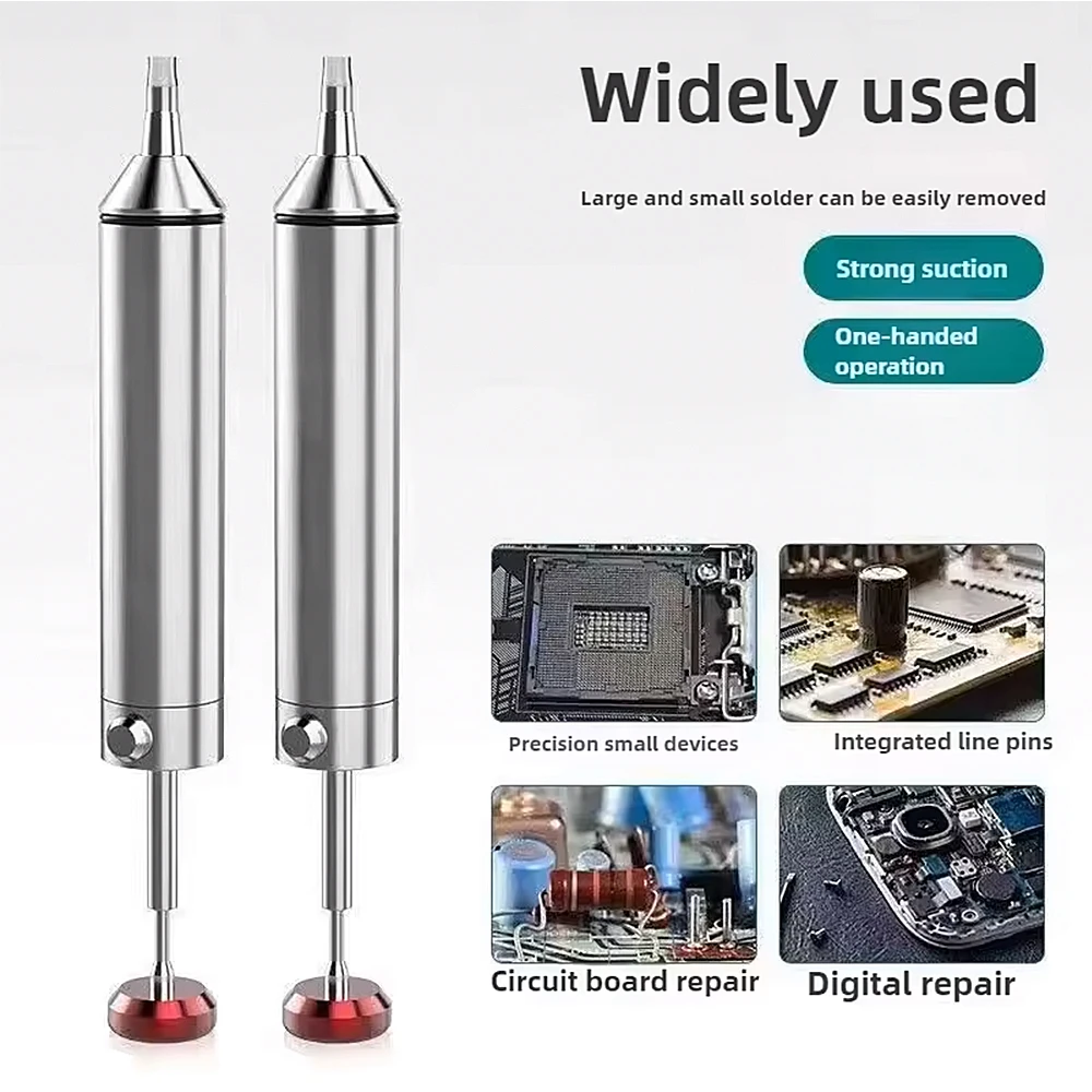 ANSIKI MJF-D9 Solder sucker Aluminum alloy Desoldering Pump Suction Tin Gun for Electronic component Welding Repair Tool view 2