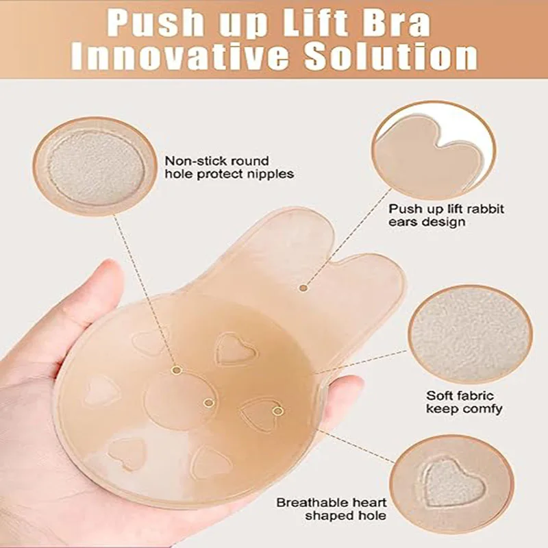 Invisible Adhesive Bra, Breast Lift Tape Push Up Strapless Nipple Covers  Women\'s Lingerie & Underwear Accessories