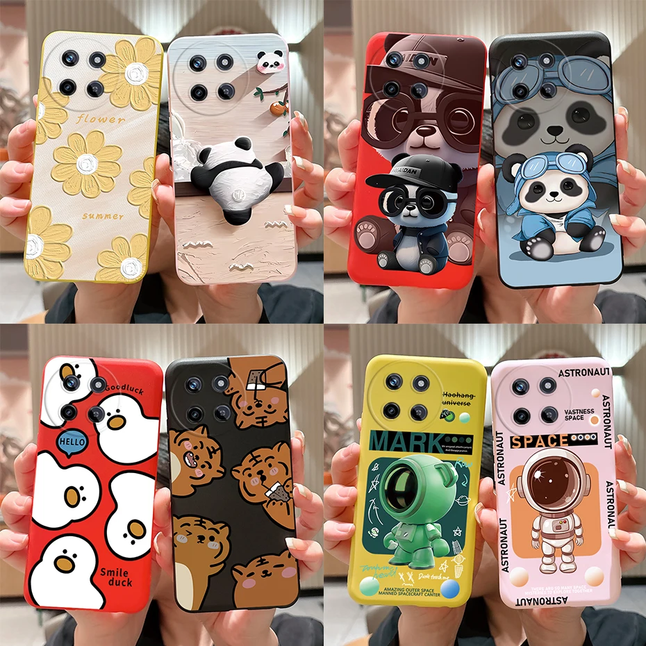 Fashion Phone Case For Realem  11 4G Camera Protection Back Cover Quirky Silicone Coque   Shockproof Cases Candy Coque