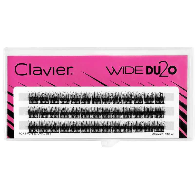 Clavier WIDE DU2O 3D Eyelashes Professional False Eyelash Extension For Makeup Double Volume Lash Thick Soft Natural Lashes