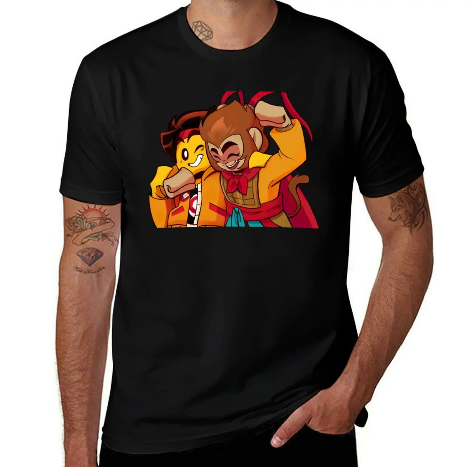 

LMK - MK and Monkey King T-Shirt cotton t shirts man 100% t shirt man designer T-Shirt