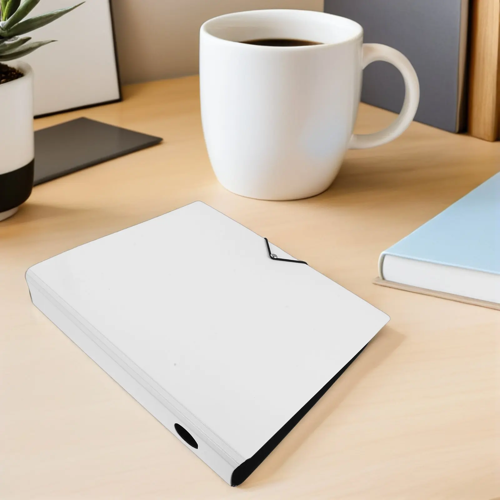 

Белая обложка для папки А4 на 4 кольцах, пластиковая, многоразовая, для документов, планировщика, ежедневника, фотоальбома