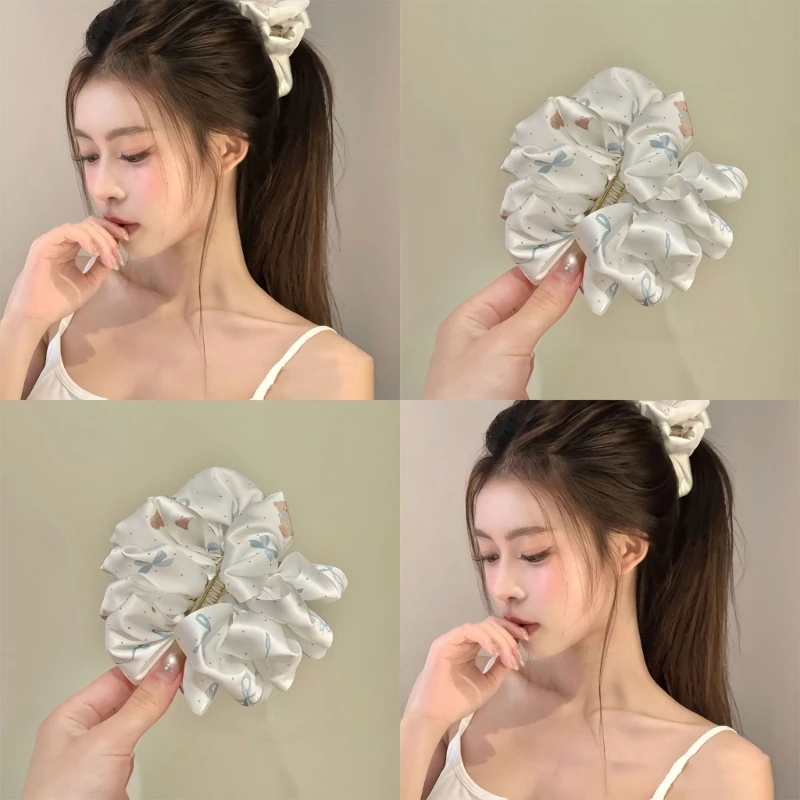 

Bowknot Accent Hair Clip Vertical Grip Design For Most Hair Types Securely Hold Women Banana Clip Hair Ornament