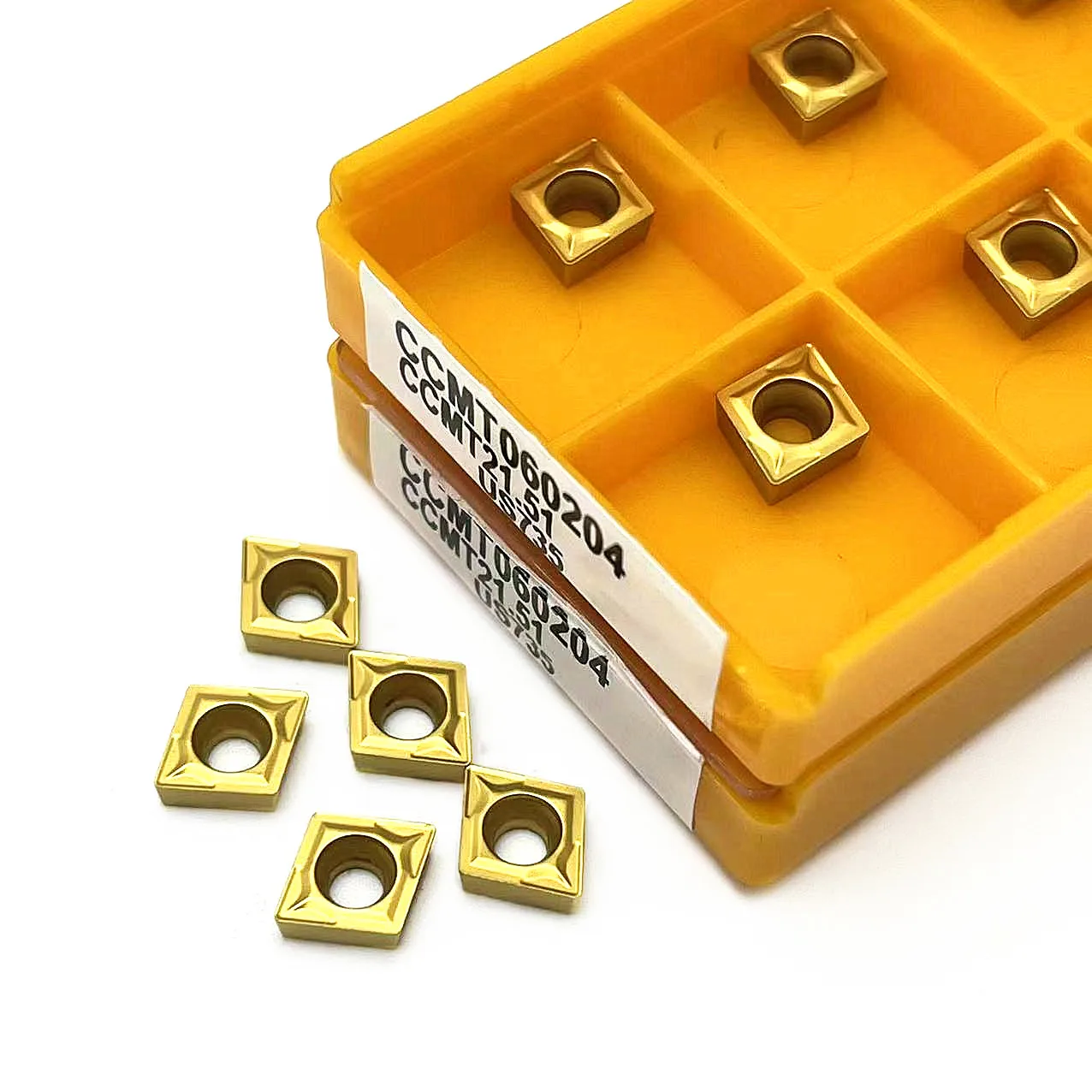US735 VP15TF CCMT060204คาร์ไบด์แทรก CCMT060204 UE6020เครื่องมือกลึงภายใน mesin bubut CNC ชิ้นส่วนเครื่องมือ tokarnyy ccmt เครื่องมือกลึง