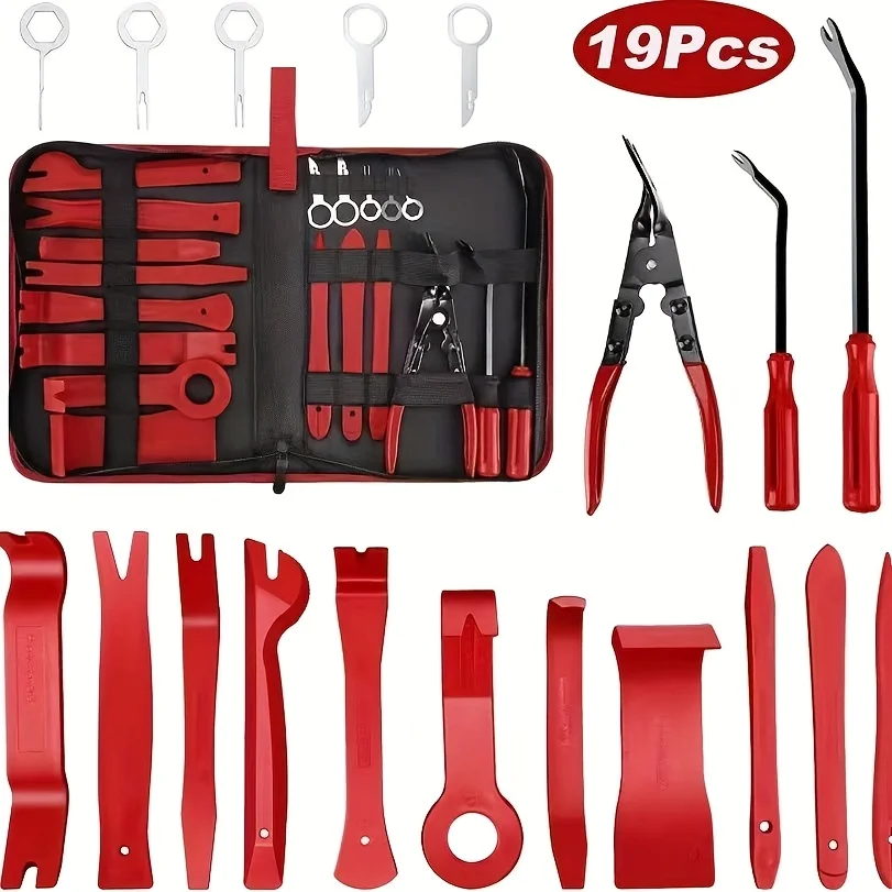 Auto Interieur Reparatieset, Gereedschapsset voor Trimverwijdering, Tangen en Handmatige Demontagehulpmiddelen voor Stereo Panelendashboard scheider audio installatie gereedschap auto onderhoud