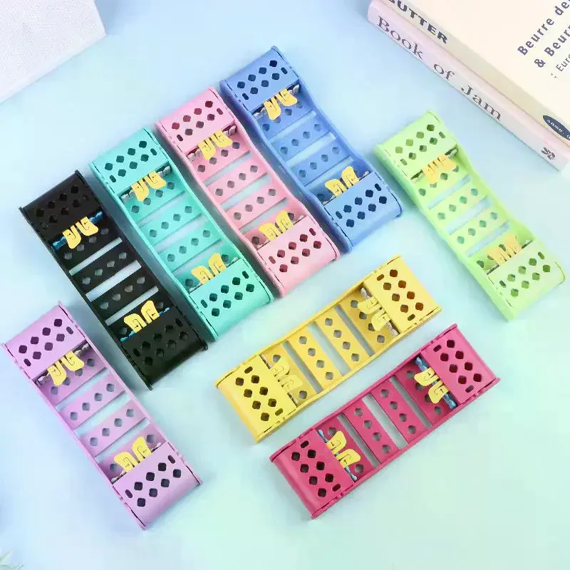 4 Holders Autoclavable Dentist Cassette Racks Dental Instruments Plastic Disinfection Box Dental Storage Case