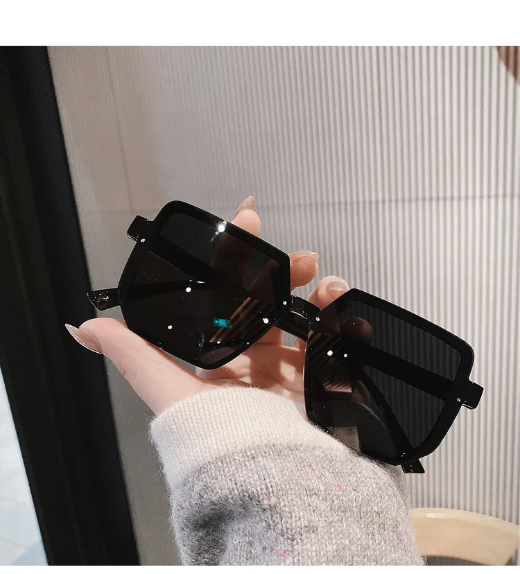 Große Rahmen Vintage Sonnenbrille Frauen Männer Marke Quadrat Sonnenbrille Retro Brillen Goggle für Männlich Weiblich Polygon Sonnenbrille ﻿ ﻿ – Detail 3