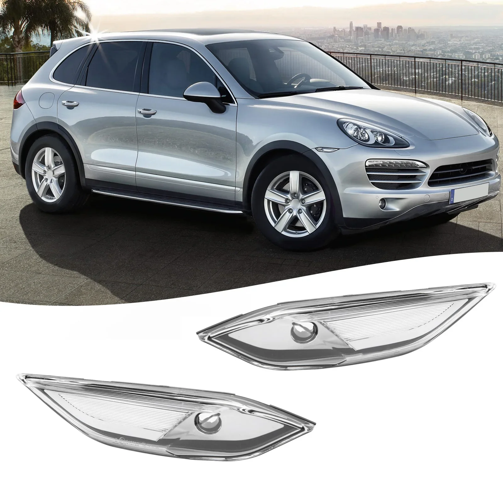 For Porsche Cayenne 958 2011 2012 2013 2014 Front Bumper Side Marker Light Turn Signal Reflector Lamp Cover Shell Without Bulb