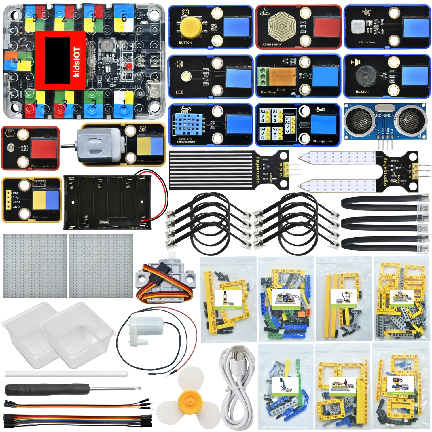 Kidsbits inteligentny zestaw farmy dla Arduino tablica IOT kompatybilna z obsługą LEGO programowanie graficzne edukacja nauka zestaw do