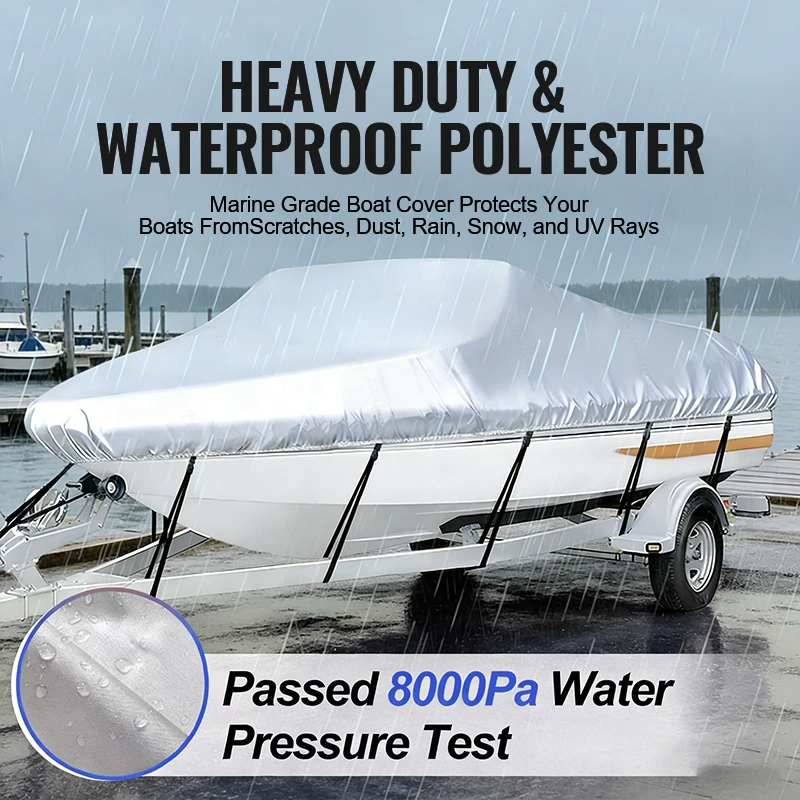 Factory Direct Sale High Quality Boat Accessories Waterproof Tailerable Boat Cover