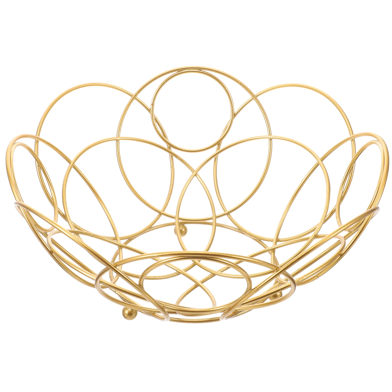 

Iron Fruit Basket Premium Storage Decorative Hollow Design Sturdy Kitchen Living Room Cafe Household Storage Basket
