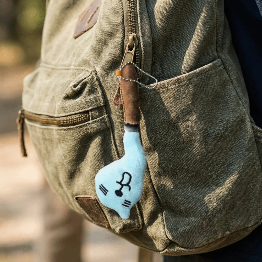 

Funny Ghost Smoke Stick Elf Charm Smoke Stick-Shaped Cartoon Design Key Ring Ghost Cat-shaped Fluffy Texture Cigar Cat Key Ring