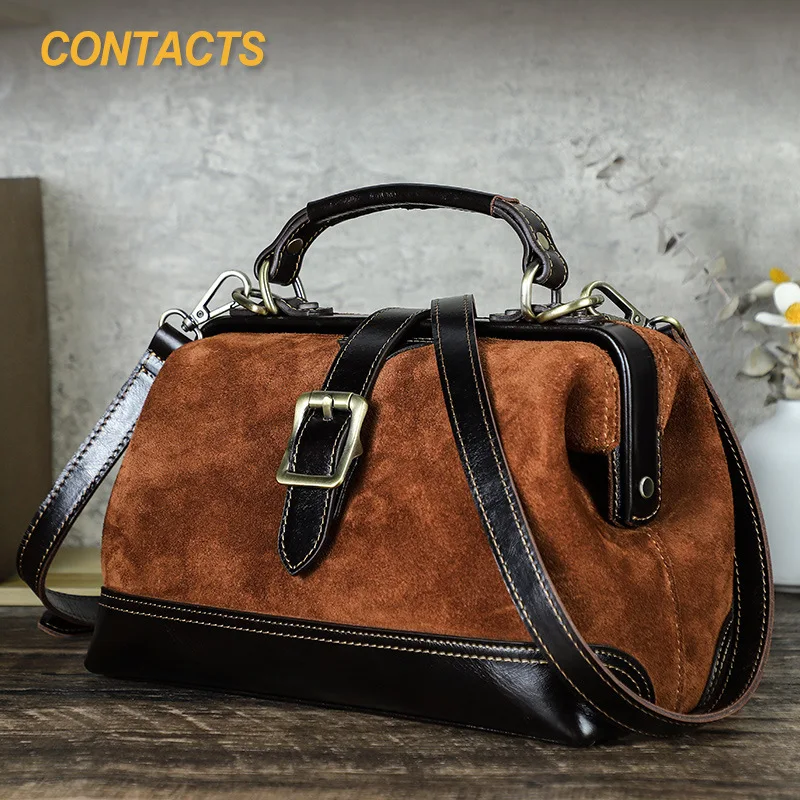 Kose Cosme Decorte Luxury Leather Ladies Handbag Two-in-One Doctor Bag Women's Genuine Leather Crossbody Bag