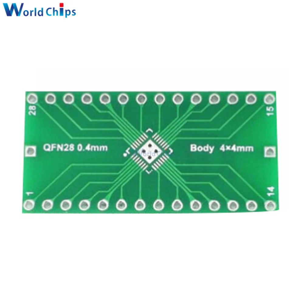 2 PCS/Lot QFN28 0.4mm 0.5mm to 2.54mm DIP Adapter PCB Board Converter