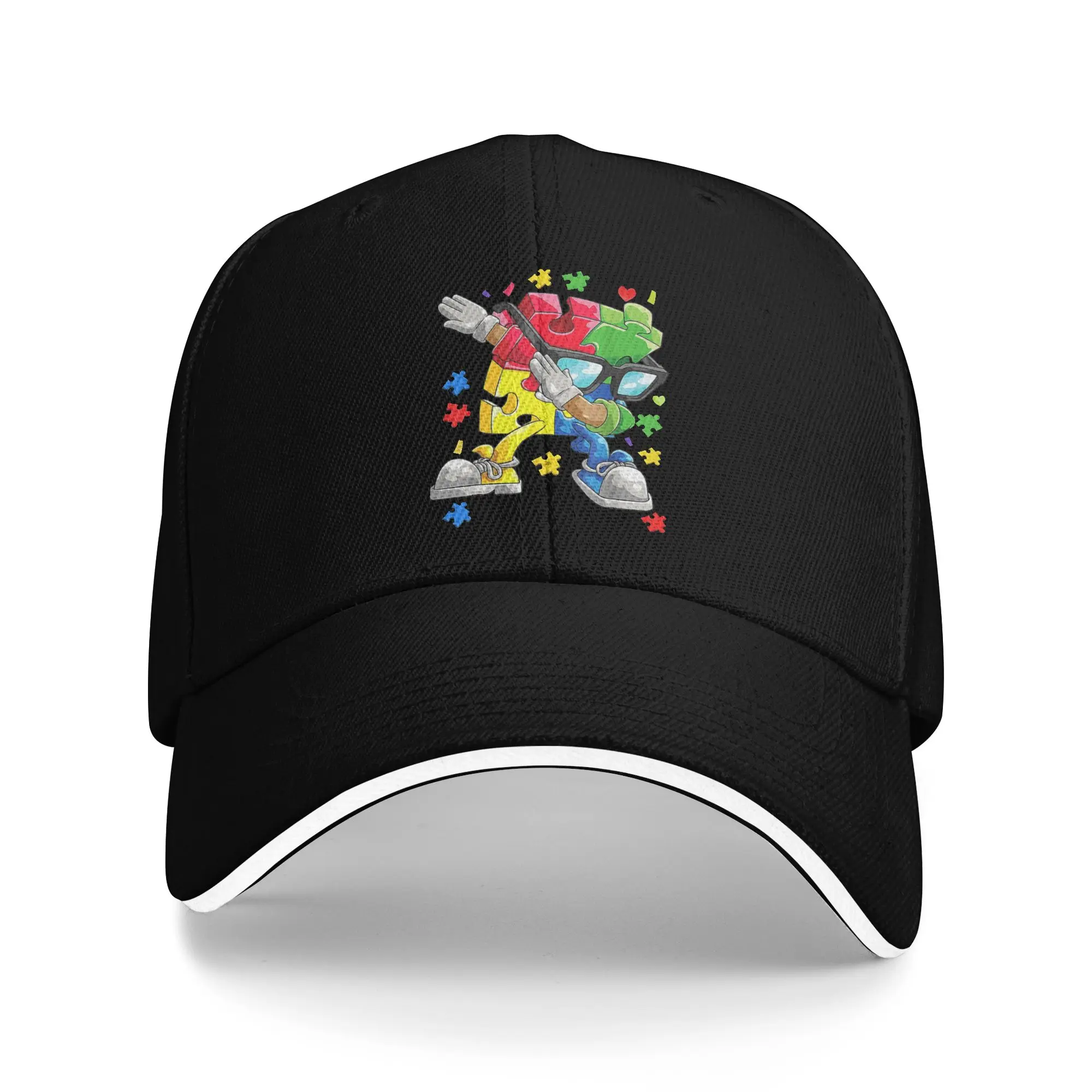 New Arrival Baseball Cap Dabbing Puzzle Autism Awareness Outfits For Unisex Golf Hat Retro  Sun Cap Adjustable Fit
