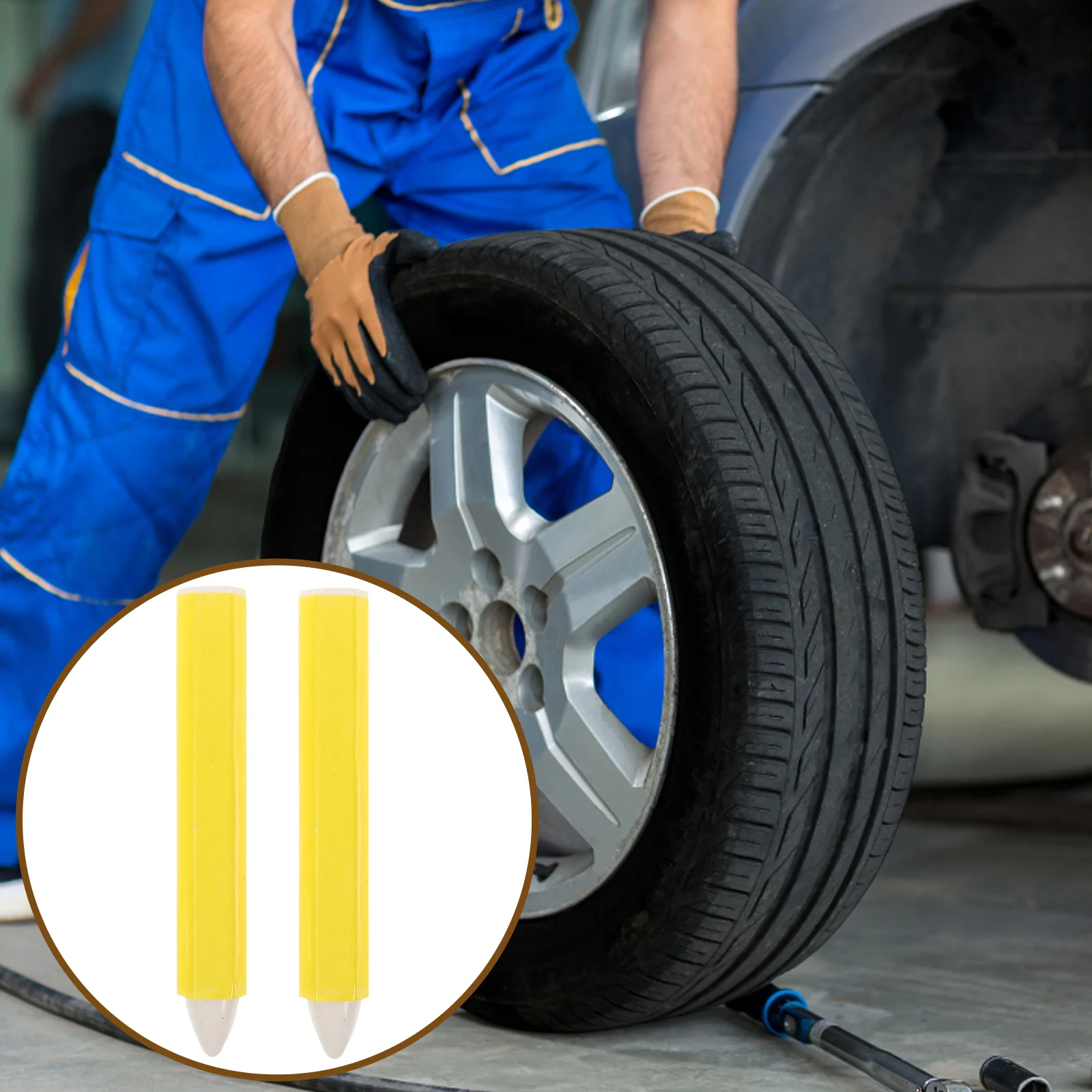 

4pcs Repair Marker Pens Waterproof Car Tire Marking Pen Leak Tool Auto Motorcycle Bicycle Tire Wax Marker Durable