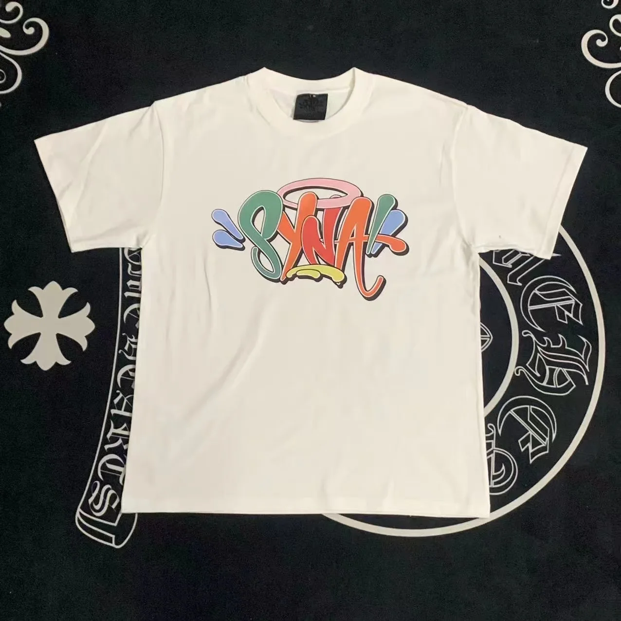 

high-quality American street hip-hop letter World printed short-sleeved T-shirts and loose tops for both men women trendy brand