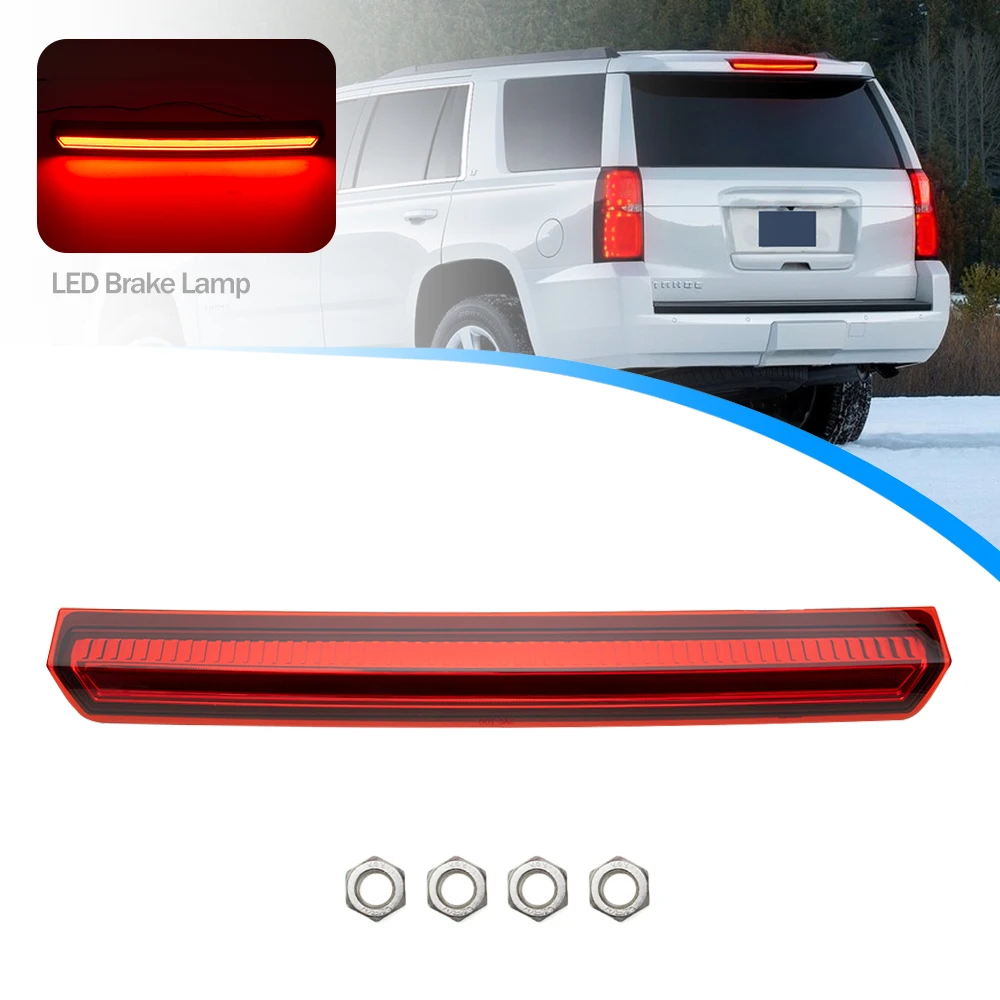 

LED Strobe Third 3rd Brake Light For Chevrolet Tahoe Suburban 2015 2016 2017 2018 2019 2020 Rear Tail Warning Lights