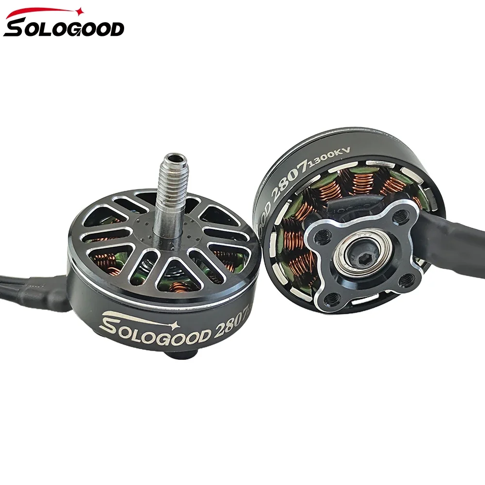 SoloGood 2807 1300KV FPV Brushless Motor 4~6S Lipo 5mm Output Shaft for 7inch Propeller Long Range Drone DIY Parts