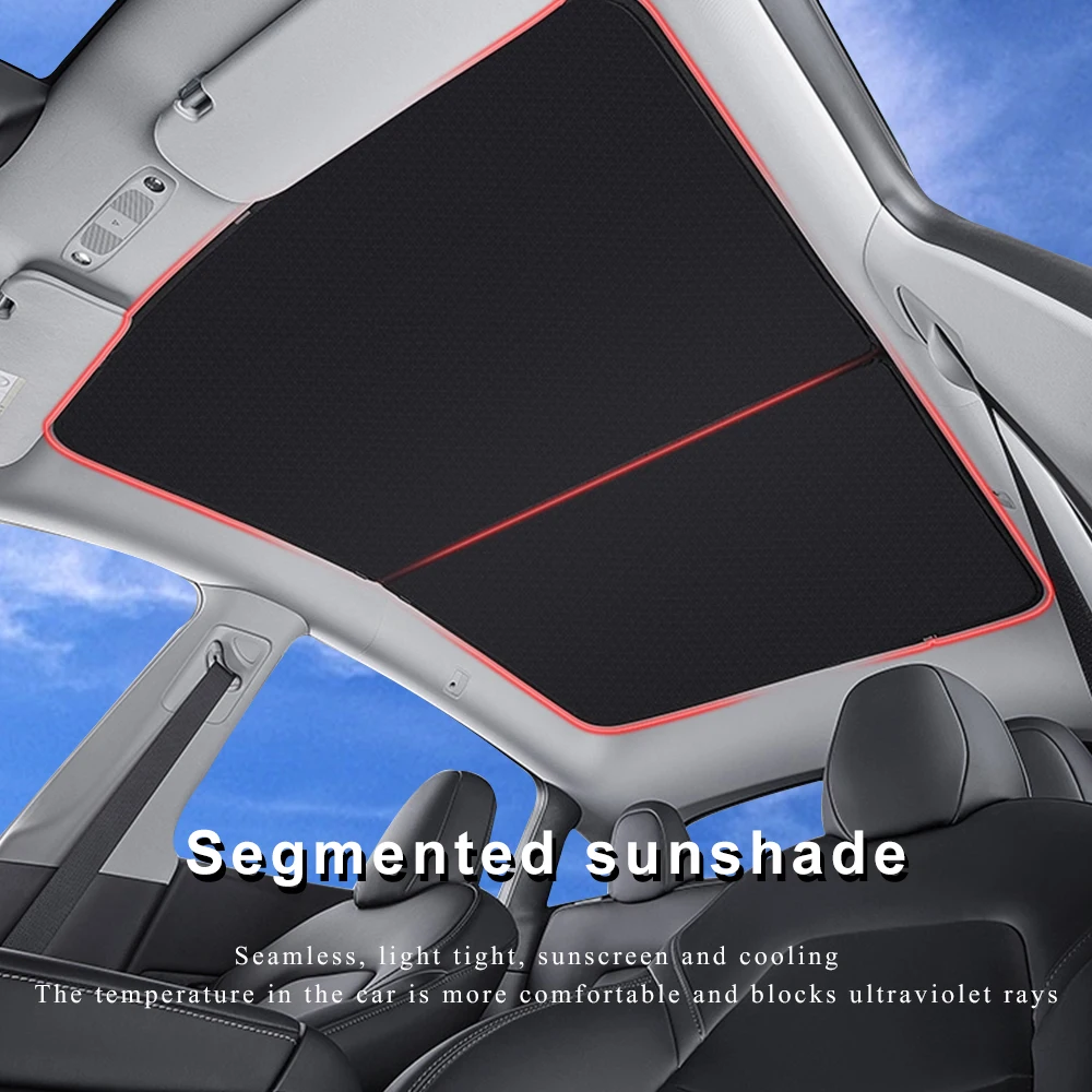 

Sun Shades Glass Roof Sunshade for Tesla Model Y 2021 2022 Front Rear Sunroof Windshield Skylight UV Blind Shading Net