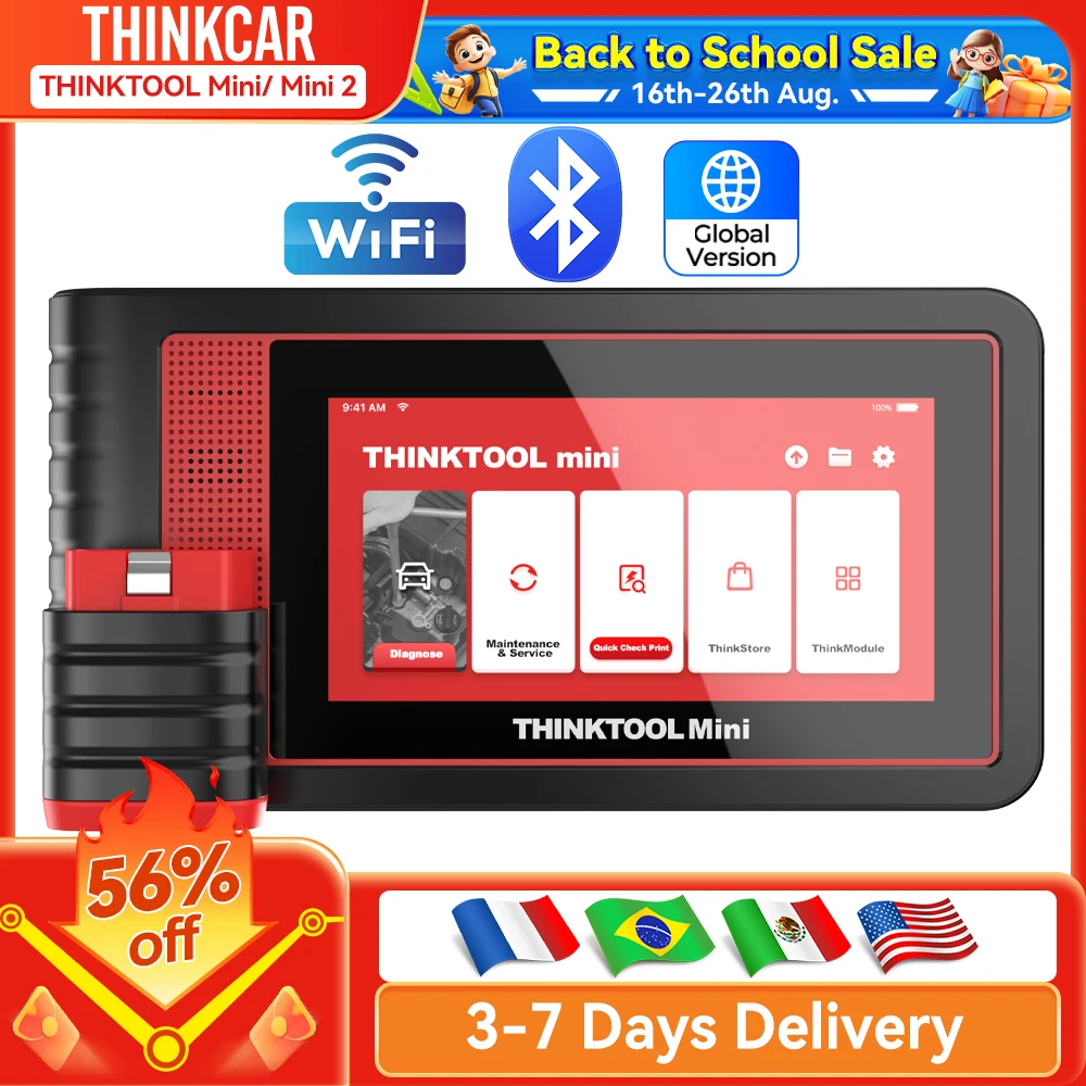 THINKCAR Thinktool Mini 2/THINKTOOL Mini-OBD2-Diagnosetool, alle Systemdiagnose, 28 Resets, automatischer Scanner, lebenslanges kostenloses Update