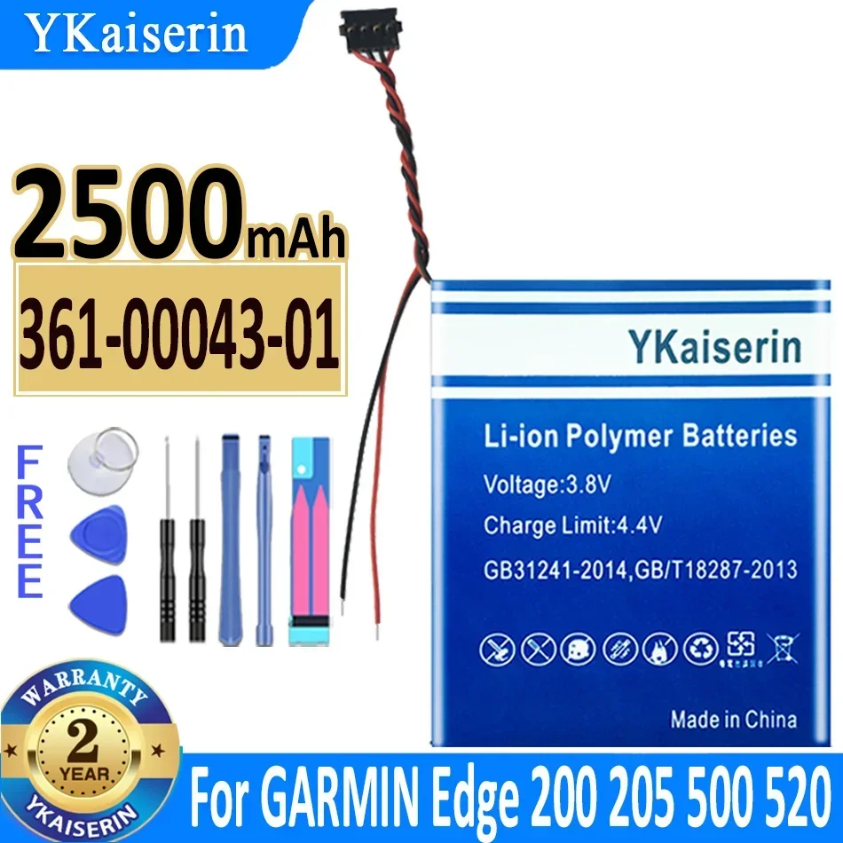 YKaiserin Battery For GARMIN Edge 820 520 200 205 520 plus 500 520 1000 G8 800 810 361-00035-00 361-00035-07 510 510J 605 705