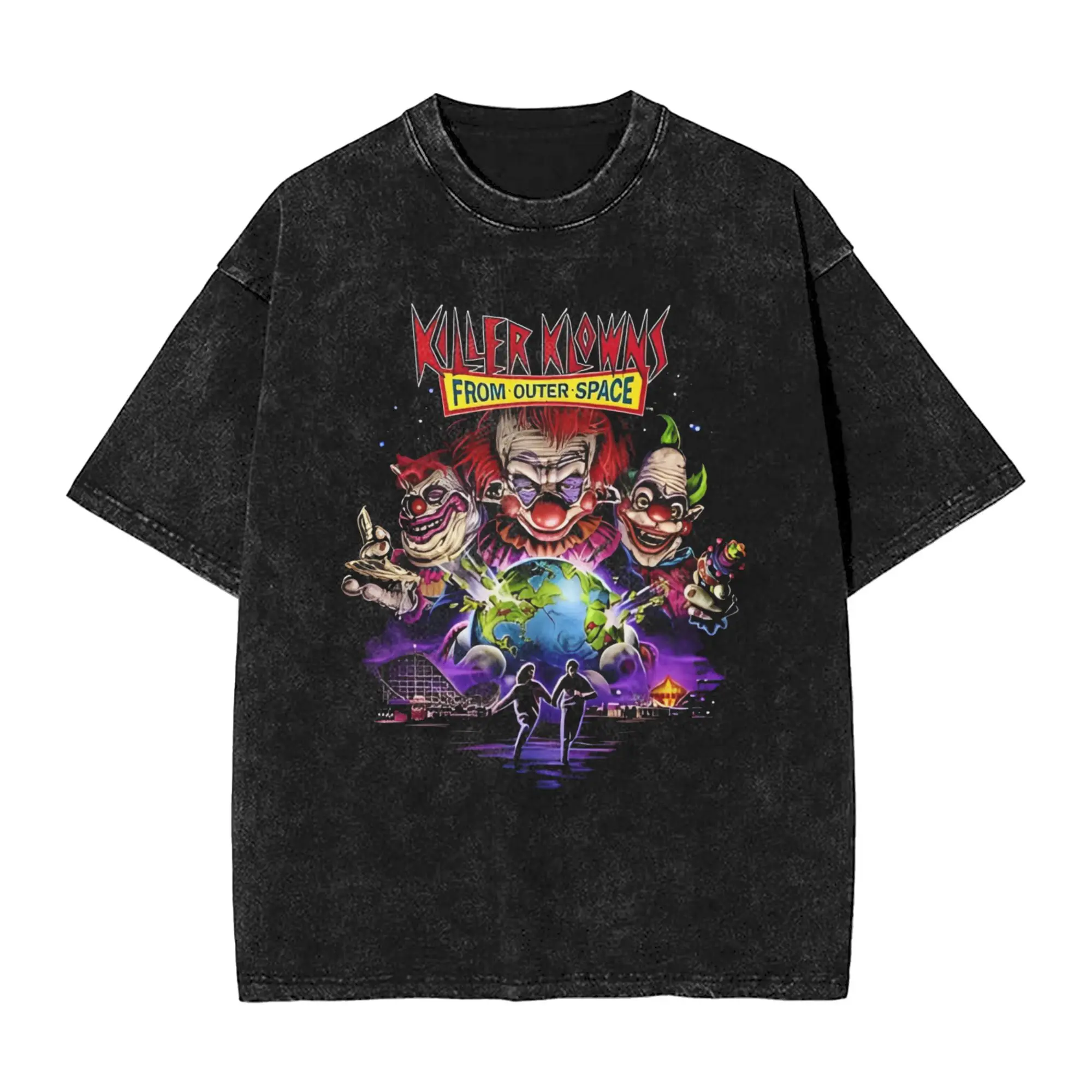 Camiseta Killer Klowns From Outer Space Horrific Harlequins, camisetas de verano, camiseta fresca de algodón para hombres, camisetas holgadas de manga corta
