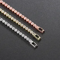 Fashion 2.5mm Zirconia Tennis Bracelet for Women Crystal Charm Designer Tennis Thin Chain Bracelet on Hand Wedding Jewelry KC128 5