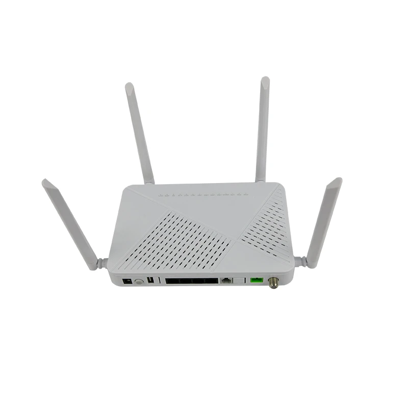 XPON ONU GPON EPON 2.4G/5.8G واي فاي ثنائي النطاق مع متعدد الوسائط CATV RF OUT 4X1G TR069 IPV4 IPV6 FTTH معدات الألياف البصرية