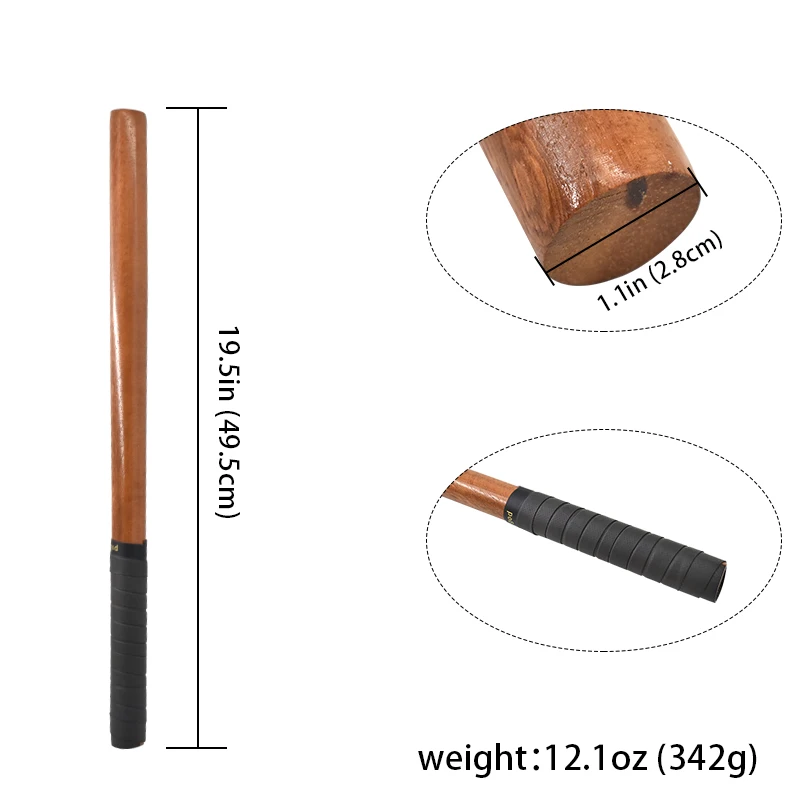 High Quality Chinese Traditional Martial Arts Self-defense Short Stick Solid Wood 50cm Car Mounted Self-defense Outdoor Tool