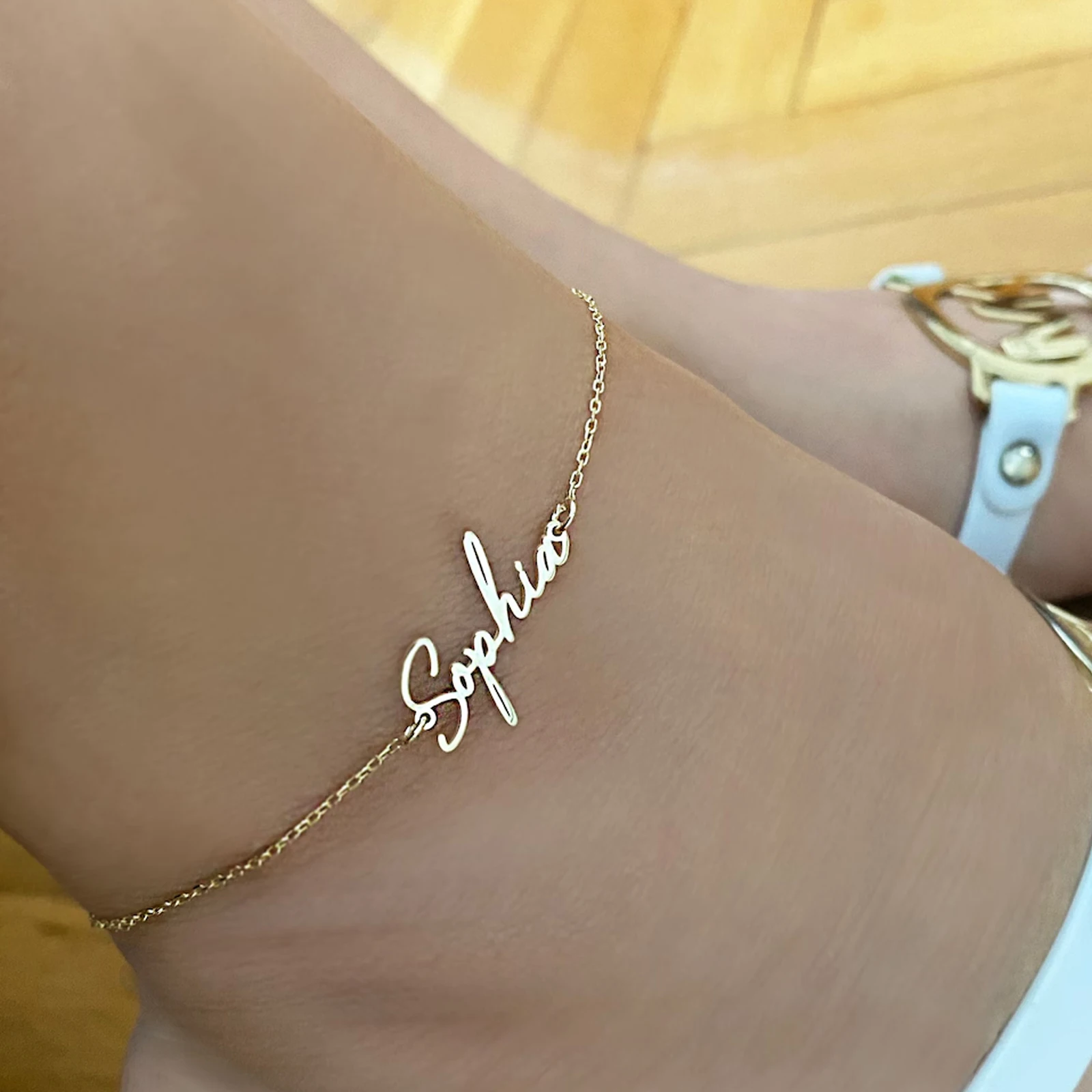 Lemegeton Customized Name Anklets for Women Men Personalized Foot Anklet Stainless Steel Chain Anklet Beach Summer Jewelry Gifts