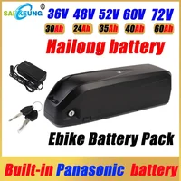Hailong batería 48v batería Vélo Electrique 48v 52v 36v 60v 72V 20ah 25ah 30ah 35 40 45ah 50Ah 60Ah 2000w batería con cargador