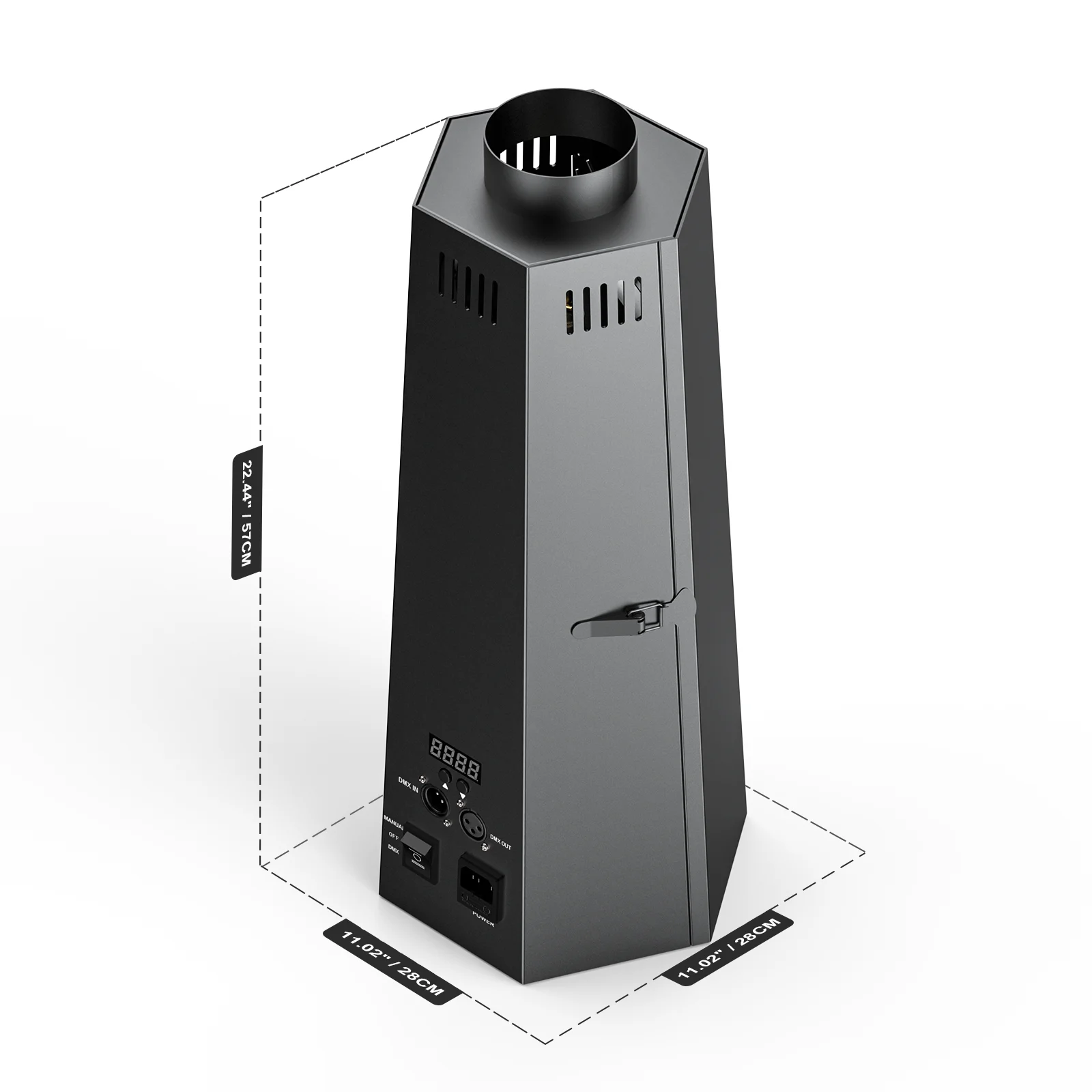 U'King-máquina de llama Hexagonal de 80W, Control remoto DMX512, Columna de Fuego, llama verdadera para espectáculo al aire libre